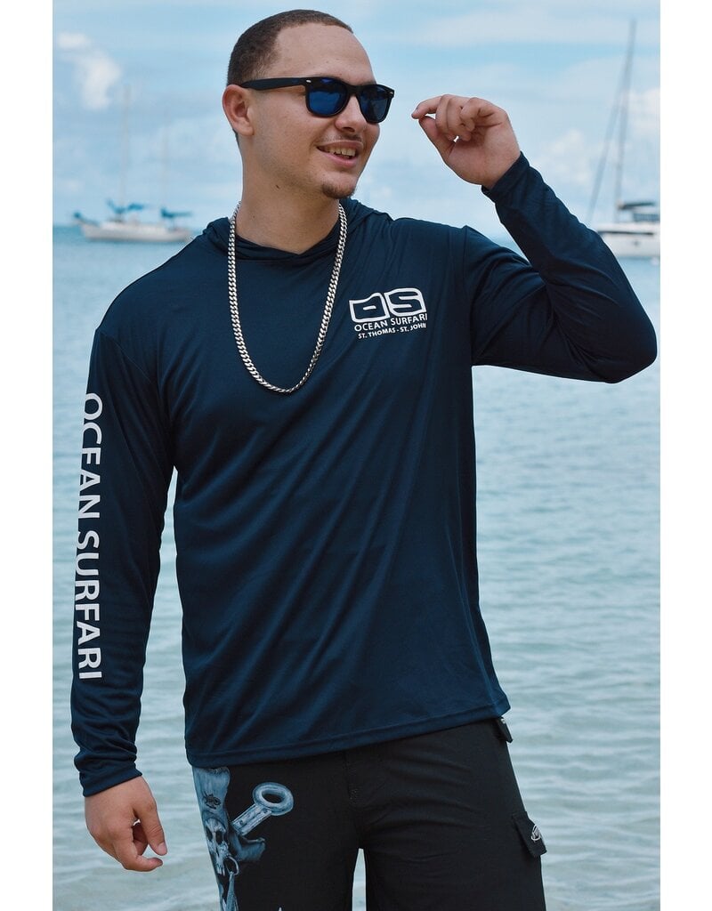 Ocean Surfari OS SPF 50+ Performance Men's Hoodie Navy