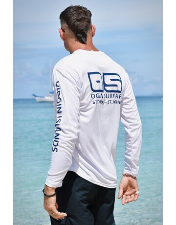 Ocean Surfari OS SPF 50+ Performance Men's LS White