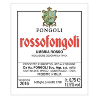 Chilled Red Fongoli, Umbria Rosso Rossofongoli 2023 Chilled Red Fongoli, Umbria Rosso Rossofongoli 2023