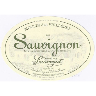 Famille Lauverjat, Vin de Pays du Val de Loire Sauvignon Blanc Moulin Des Vrilleres 2024 Famille Lauverjat, Vin de Pays du Val de Loire Sauvignon Blanc Moulin Des Vrilleres 2024