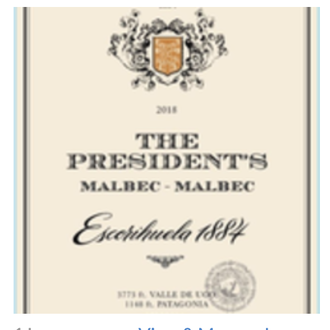 Escorihuela 1884, The President's Malbec, 2021