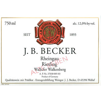 J.B. Becker, Riesling Walkenberg Auslese Durchgegoren 2022