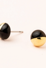 Scout Dipped Studs Black Spinel / Gold - ES007
