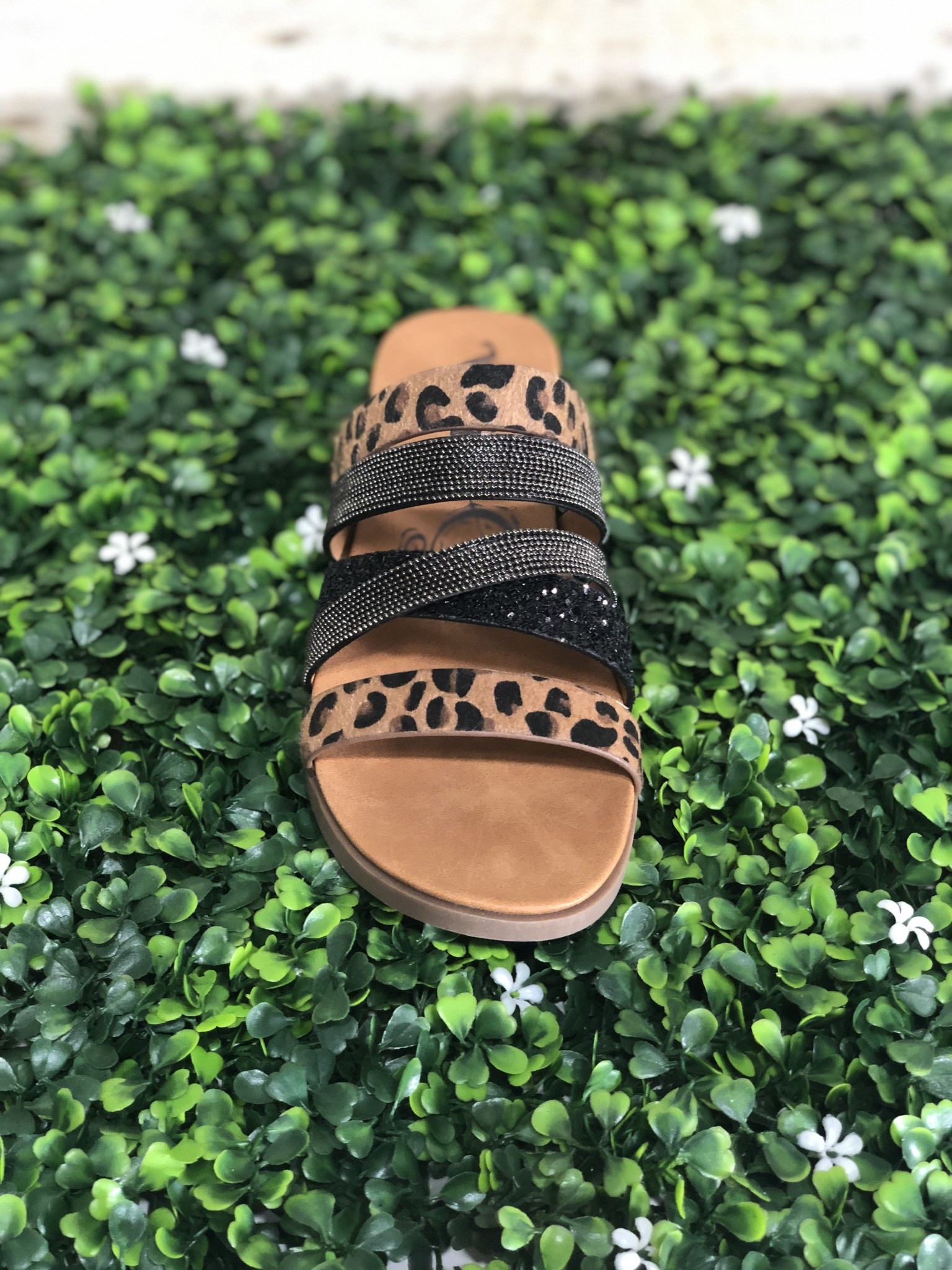 leopard strappy sandals