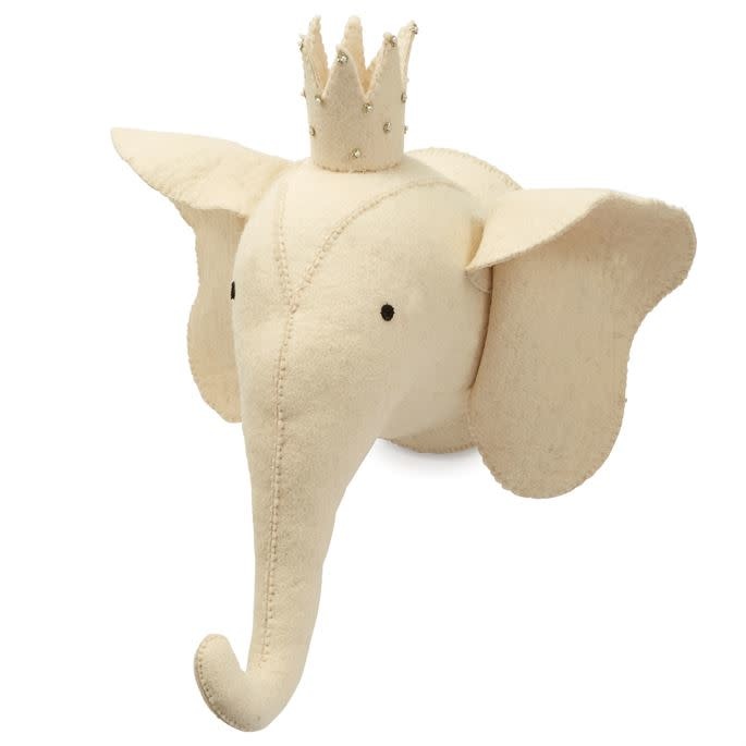 stuffed elephant wall mount