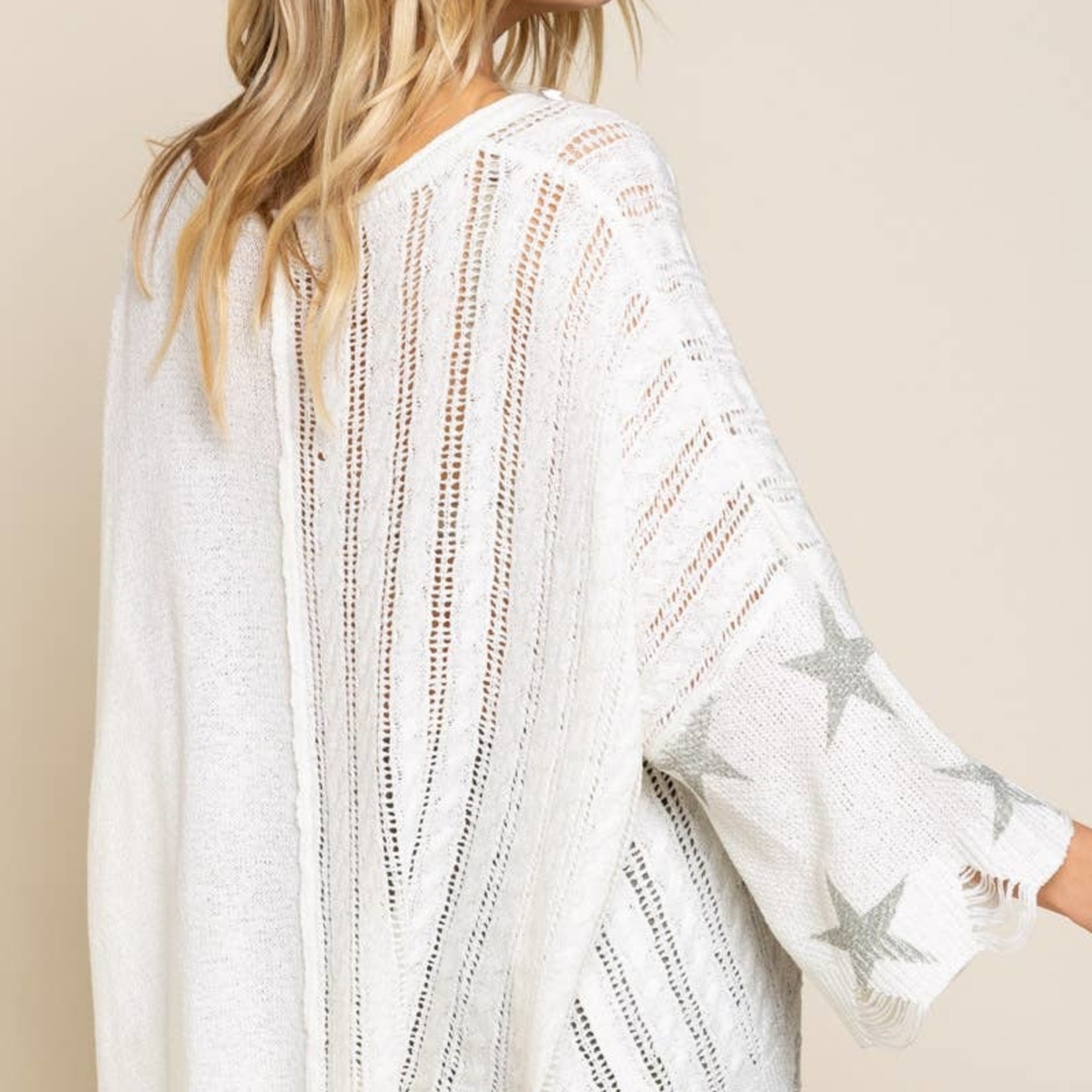 Stars light weight spring sweater-cream 