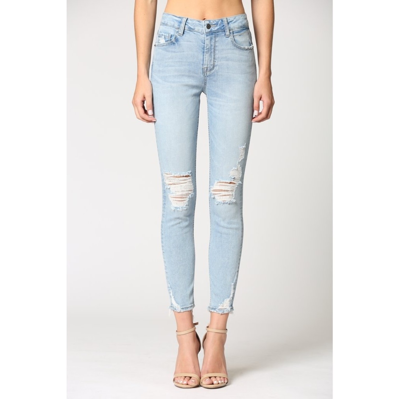 Ripped Butt Shaper High Waisted Super Skinny Jeans | boohoo