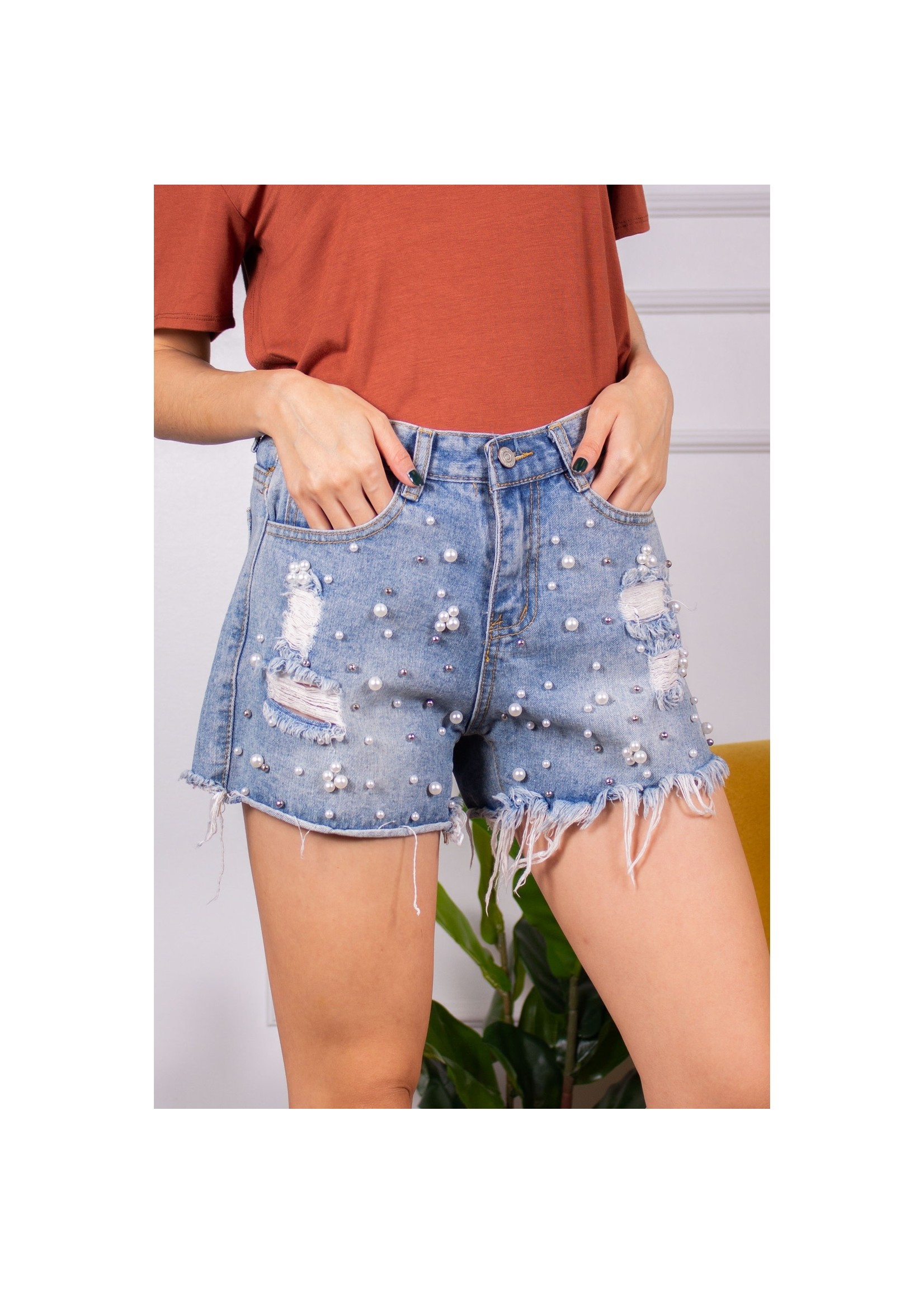Pearl denim shorts Clearance