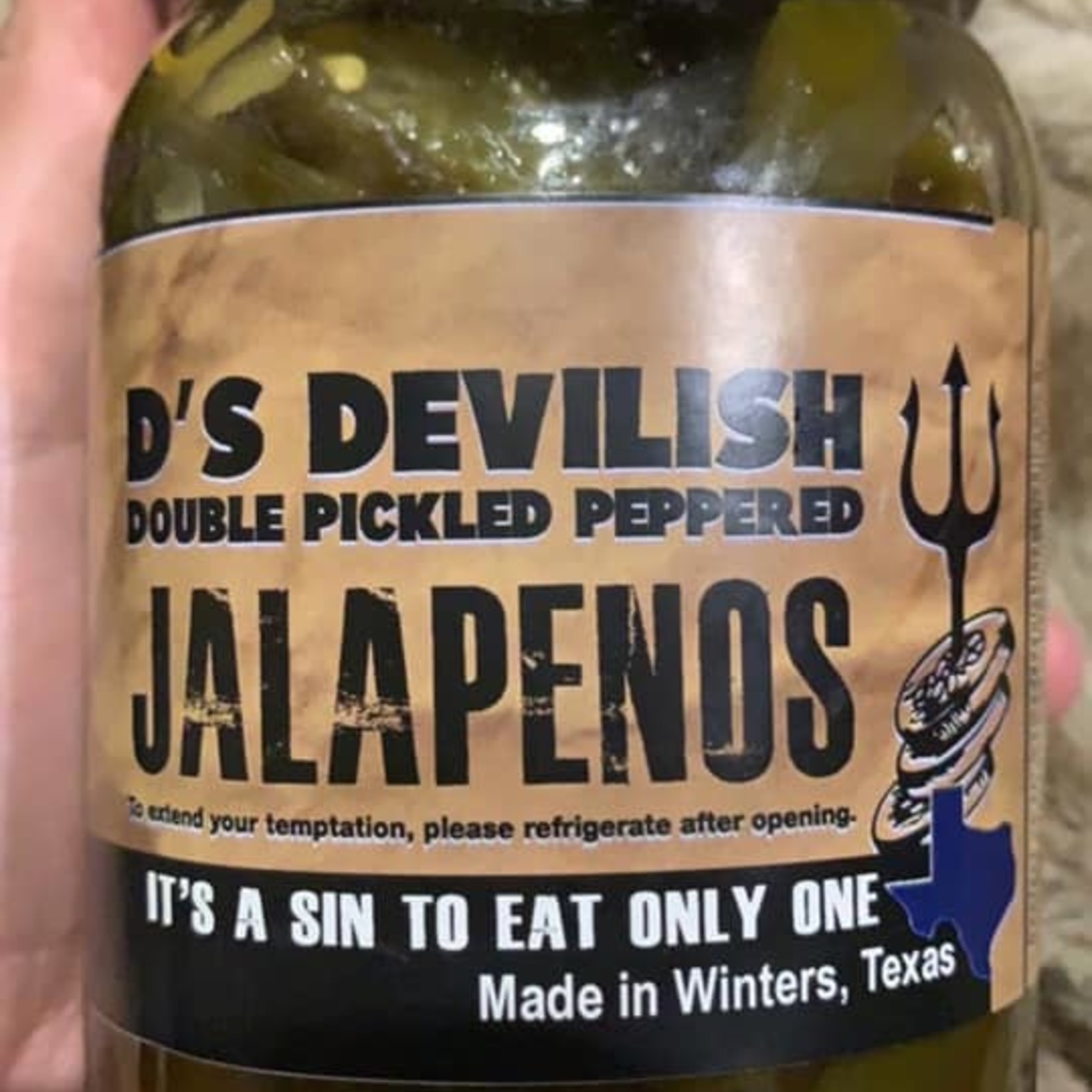 D's Devilish Double Pickled Peppered Pickles D's Devilish Double Pickled Peppered Pickles- Jalapenos