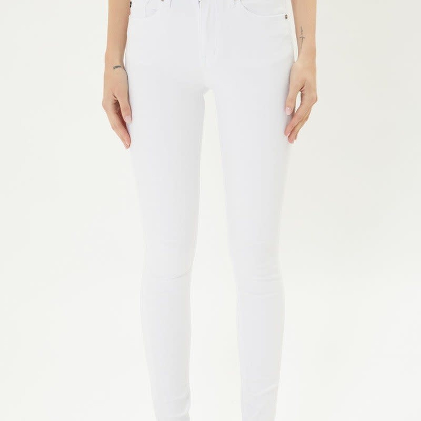 Kancan High Rise Super Skinny White Jeans