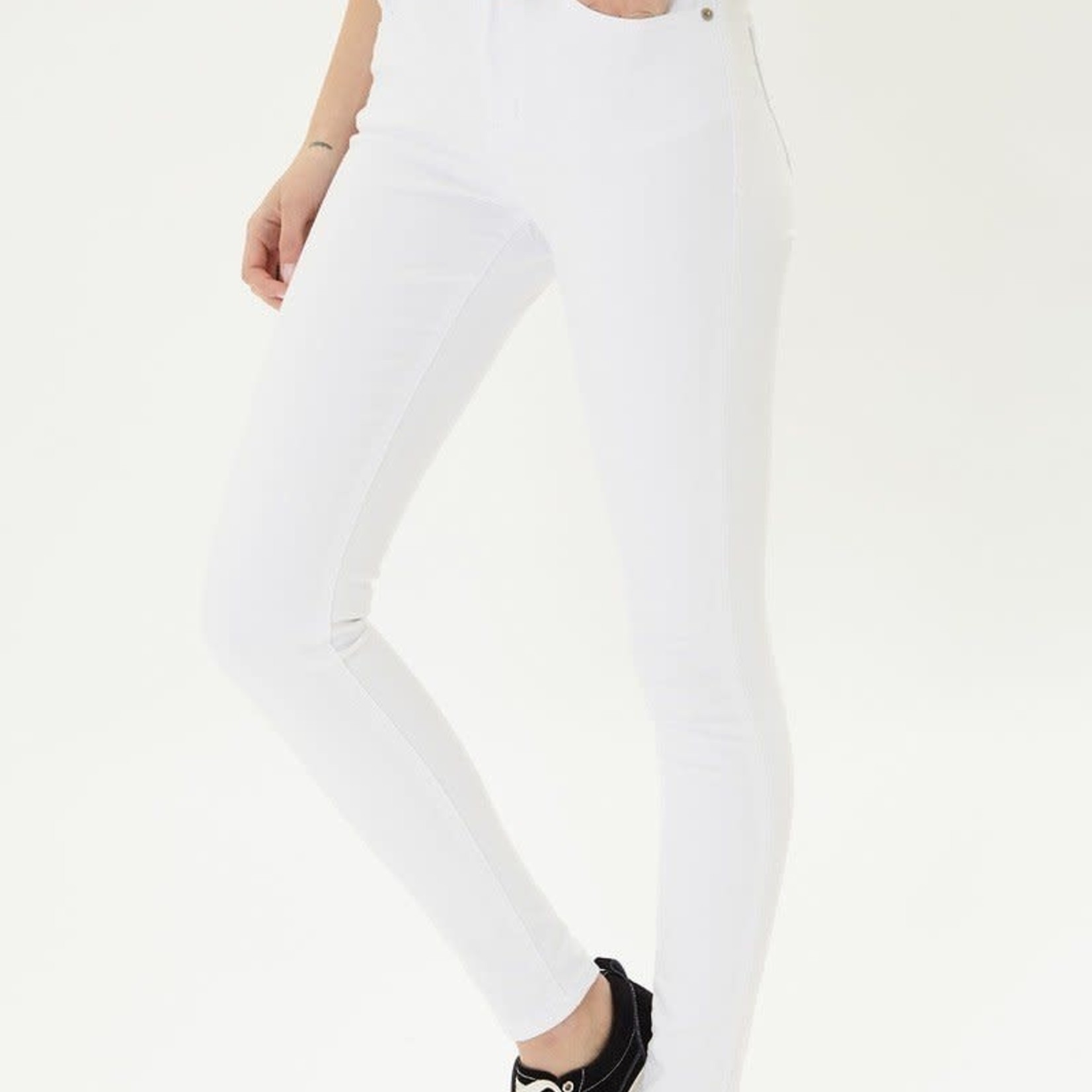 Kancan High Rise Super Skinny White Jeans