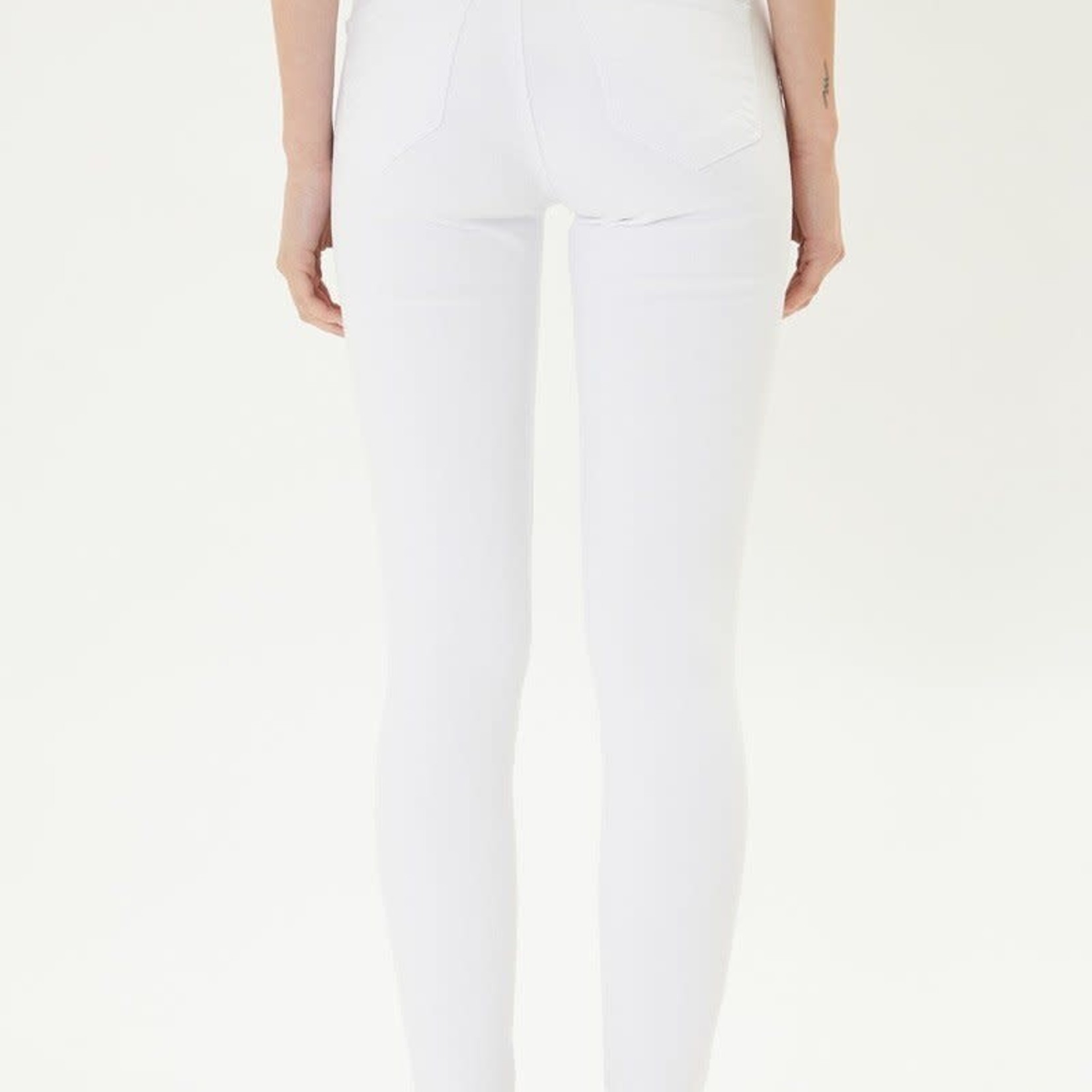 Kancan High Rise Super Skinny White Jeans