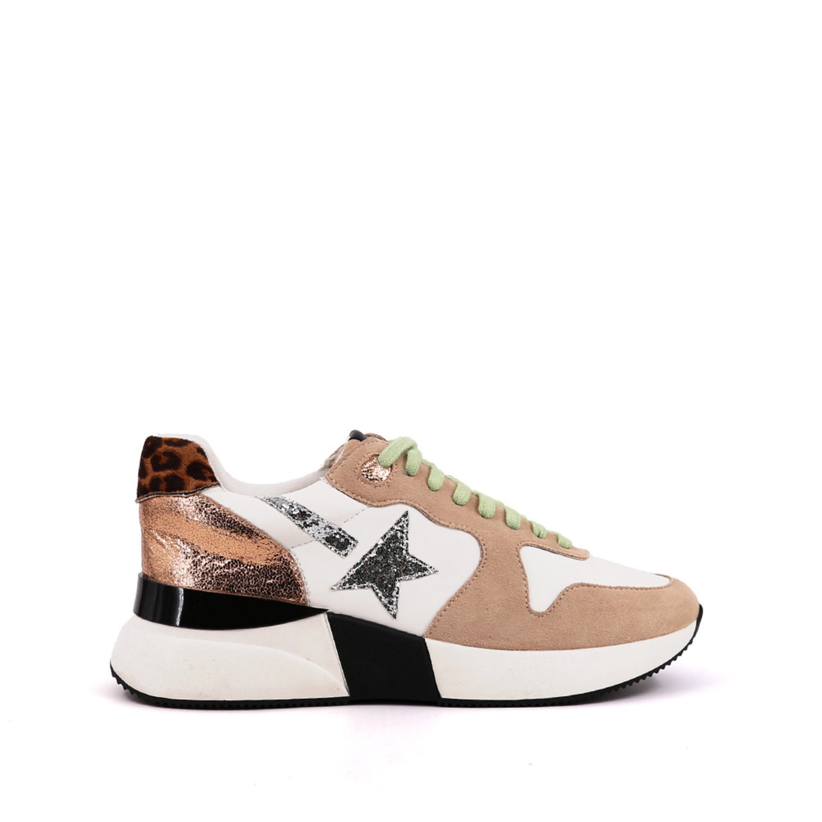 Shu Shop platform star sneaker with leopard