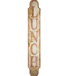 creative Co-op 78 1/4" Metal Distressed "Lunch" Wall Decor