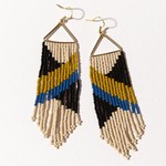 Ink + Alloy Lapis Black Citron Diagonal On Triangle Earring