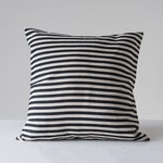 creative Co-op Square Black Striped Pillow