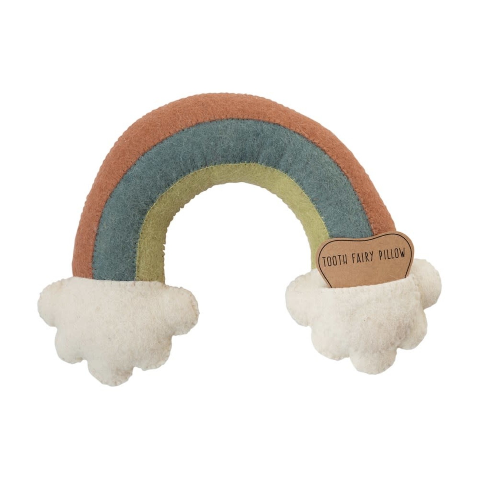 creative Co-op Rainbow Tooth Fairy Pillow