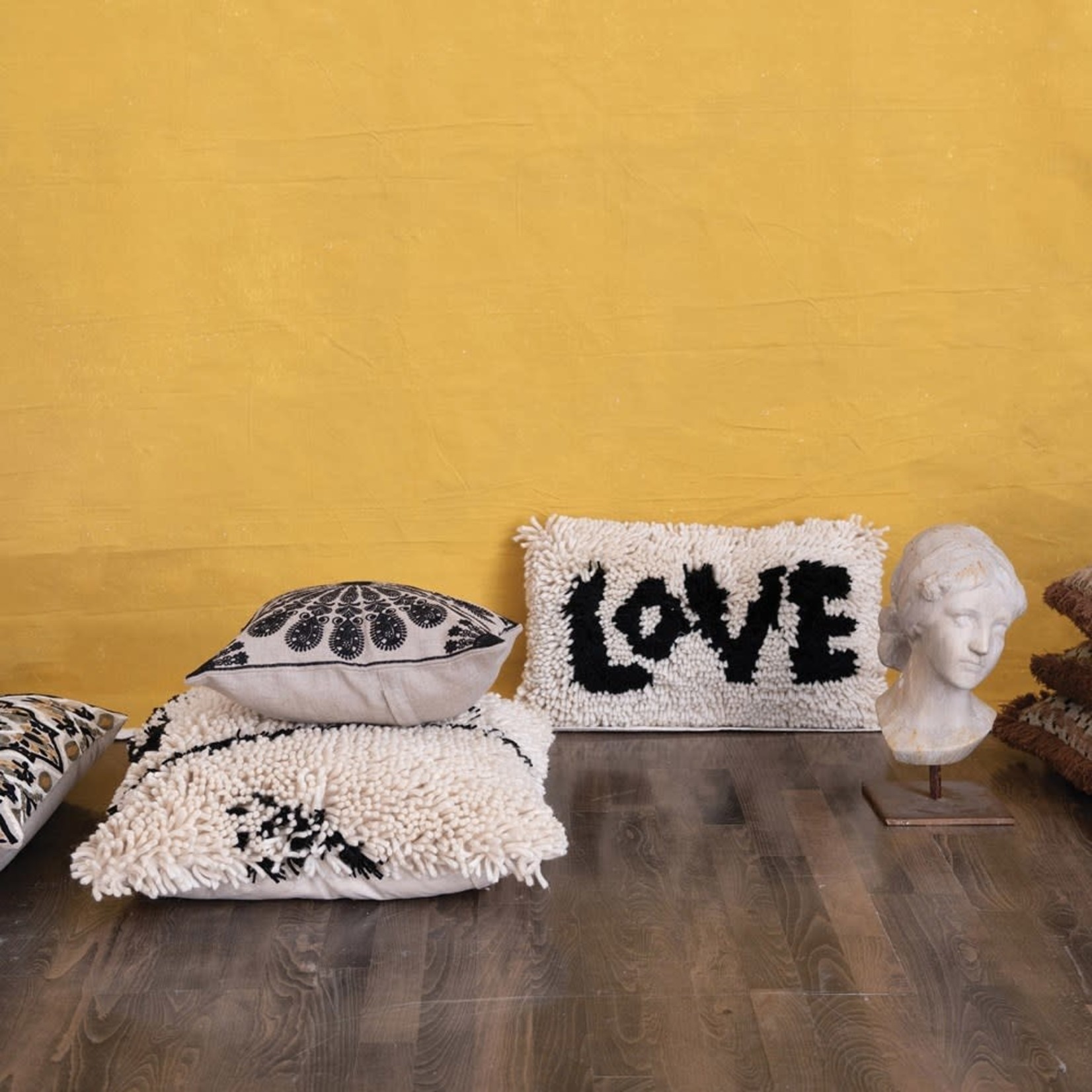 creative Co-op Shaggy Love Lumbar Pillow