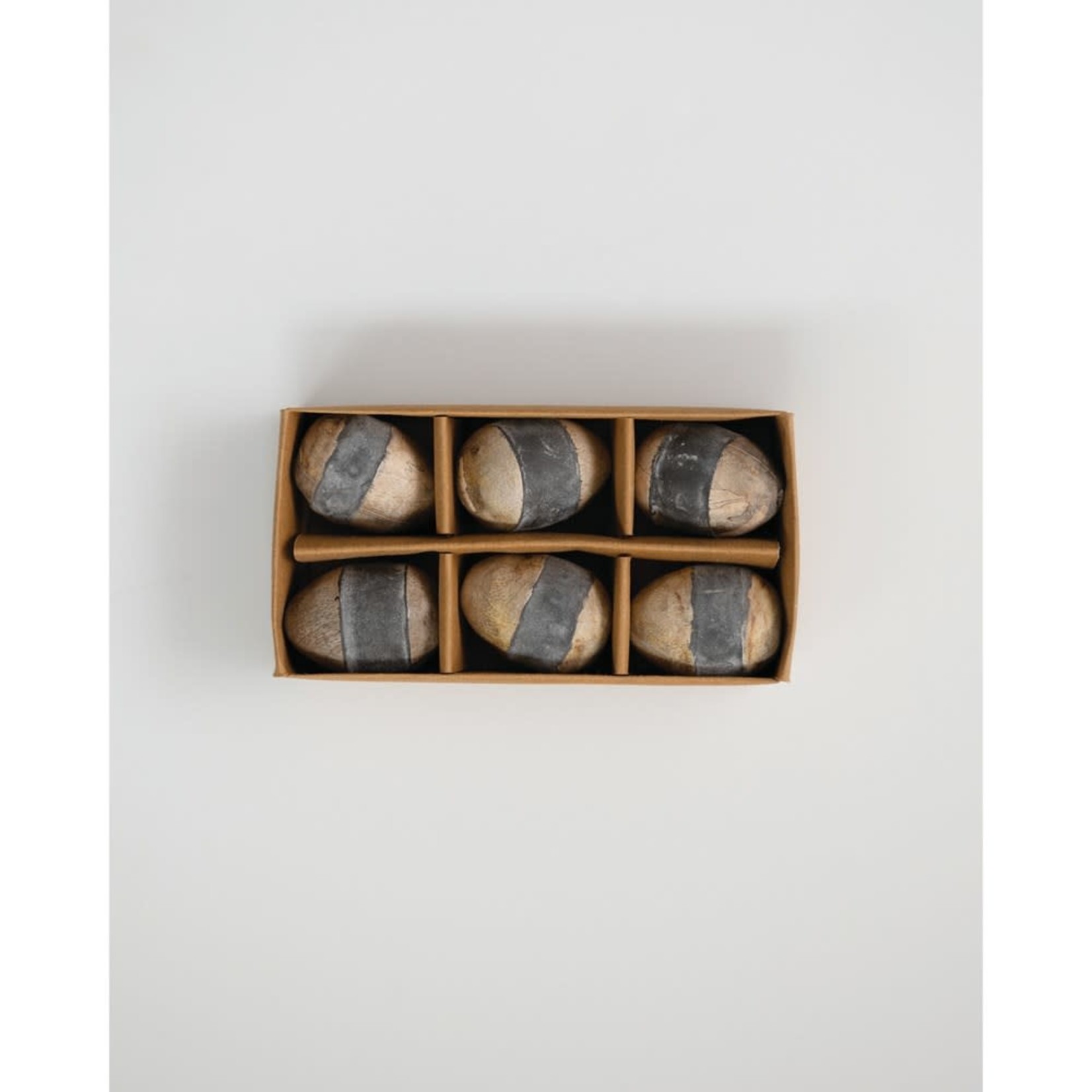 creative Co-op Wood Eggs in Box