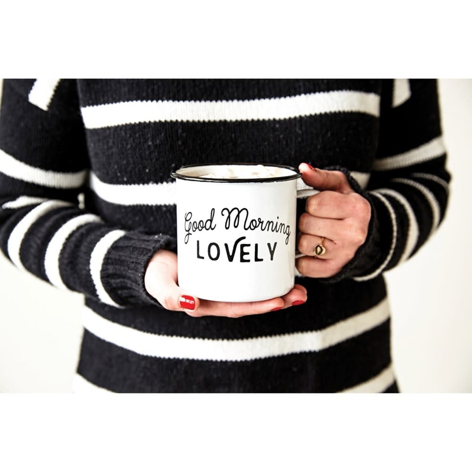 creative Co-op Good Morning Lovely Coffee Mug
