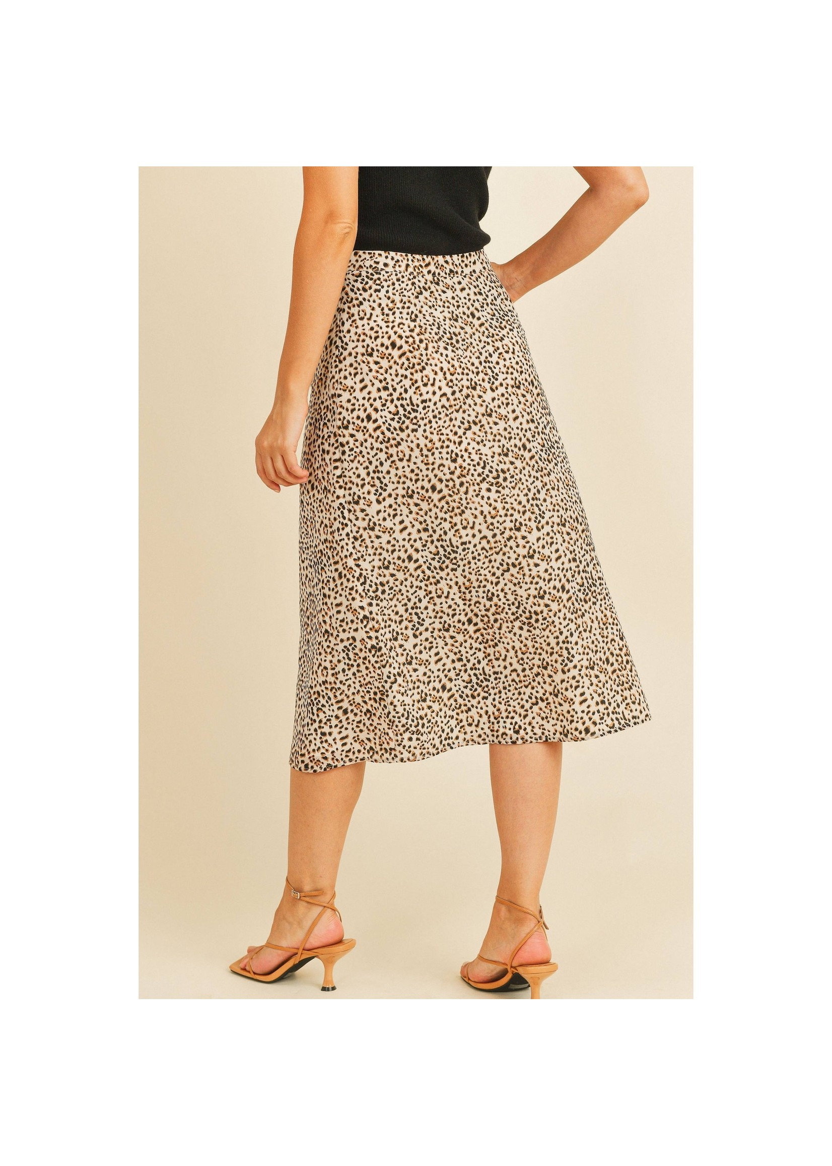 Paper Crane Leopard Print Skirt