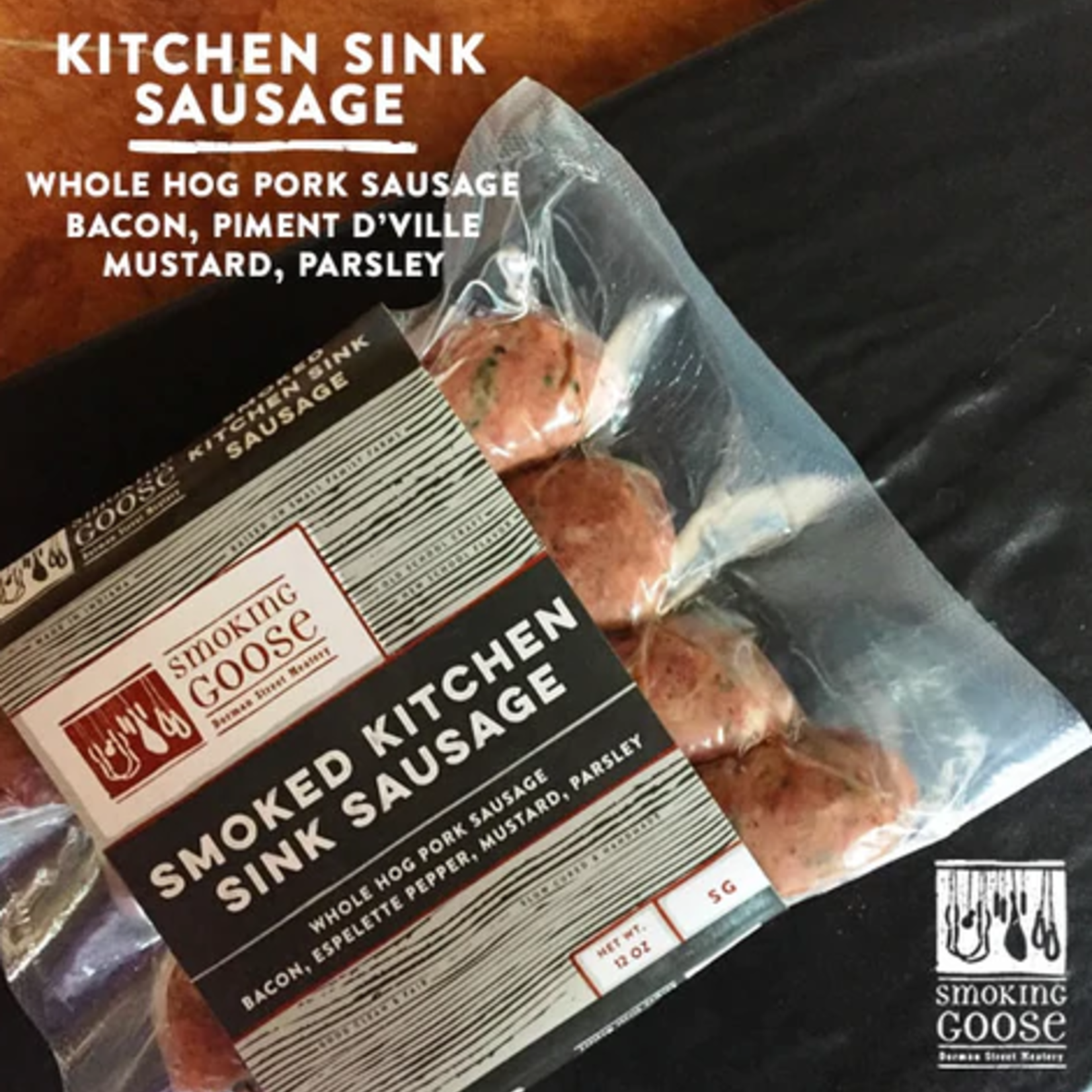 Smoking Goose Kitchen Sink Smoked Sausage-Pork
