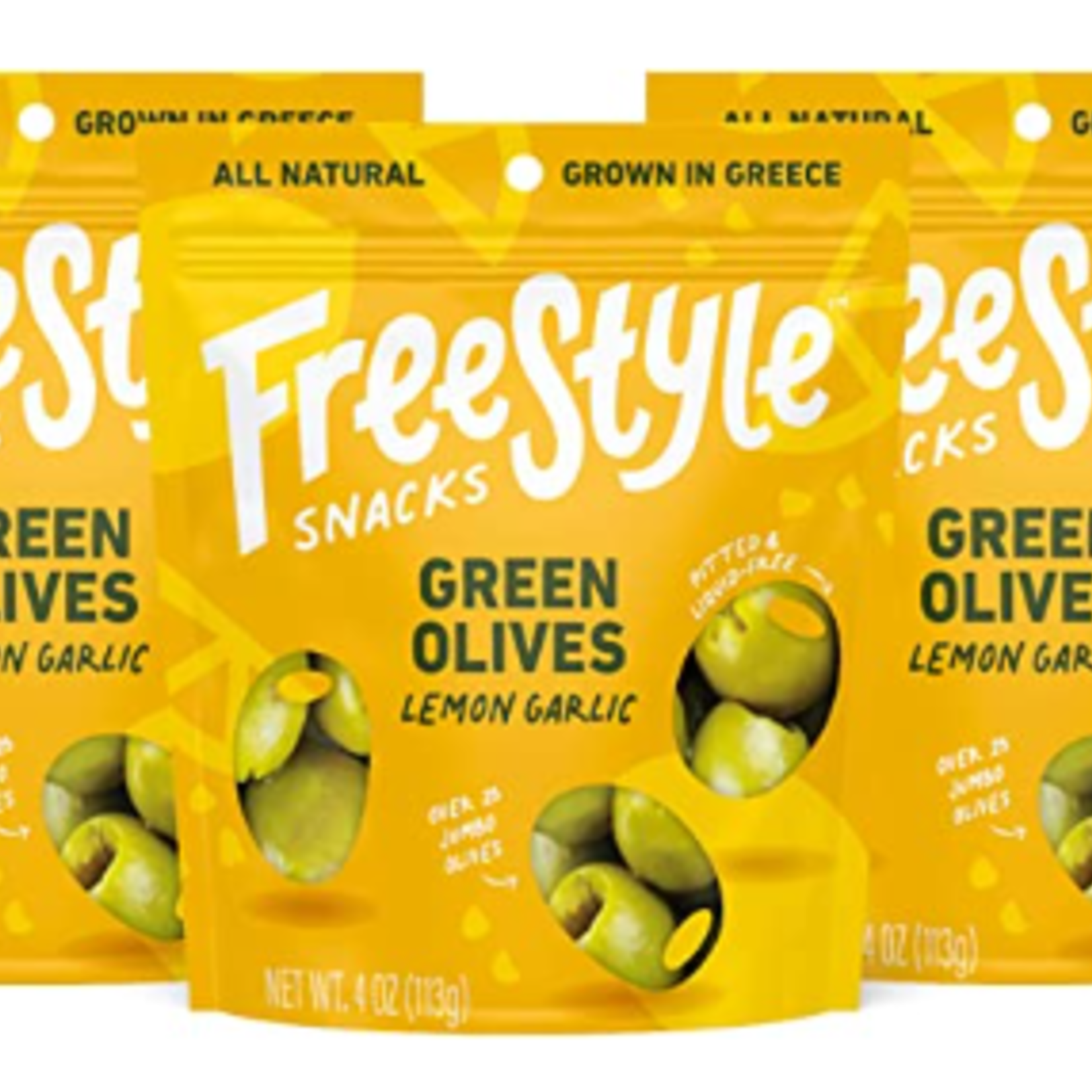 Free Style FreeStyle Snacks Green Olives Lemon Garlic