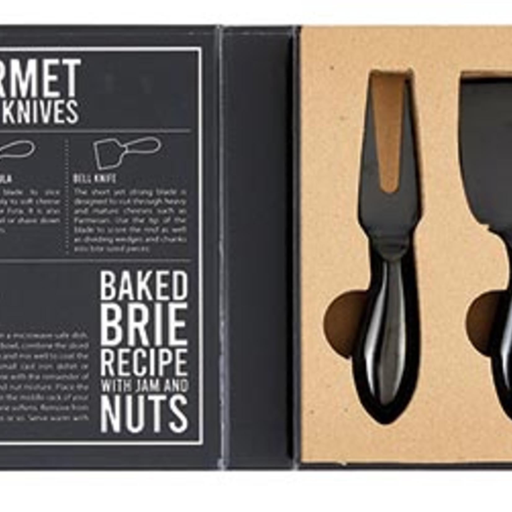 Santa Barbara Design Studio Matte Black Cheese Knives Book Set