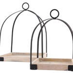 mud pie Iron Lantern Set