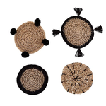 Santa Barbara Design Studio Seagrass Coaster Set (4) W/ Burlap Bag