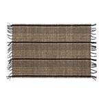 creative Co-op Bamboo Placemat with Stripes & Fringe