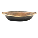 creative Co-op Horn Bowl w/ Brass Rim