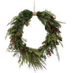 Pine Wreath with Pinecones and Jute Hanger