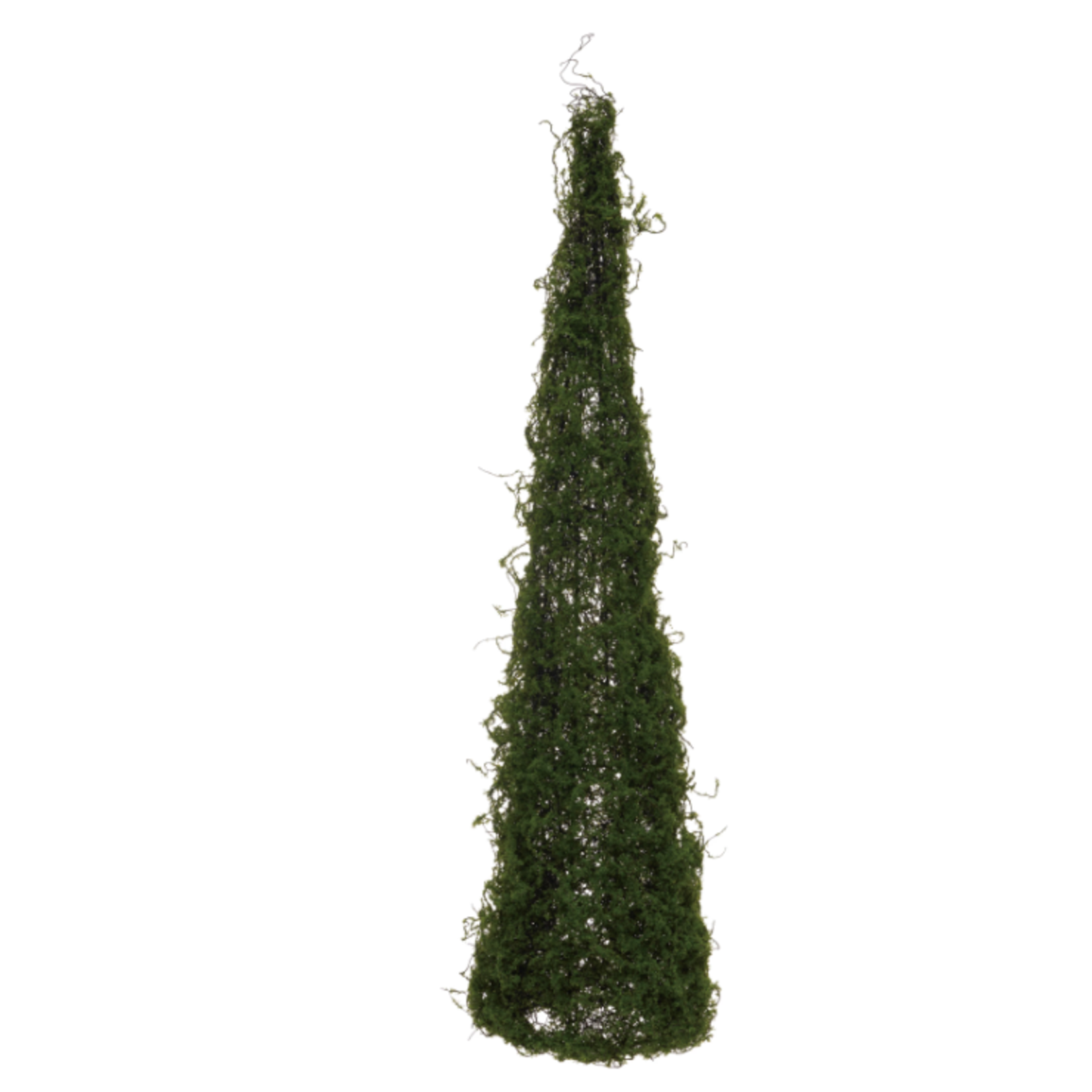 creative Co-op Faux Moss and Twig Cone Tree, Green 8-round 28"H