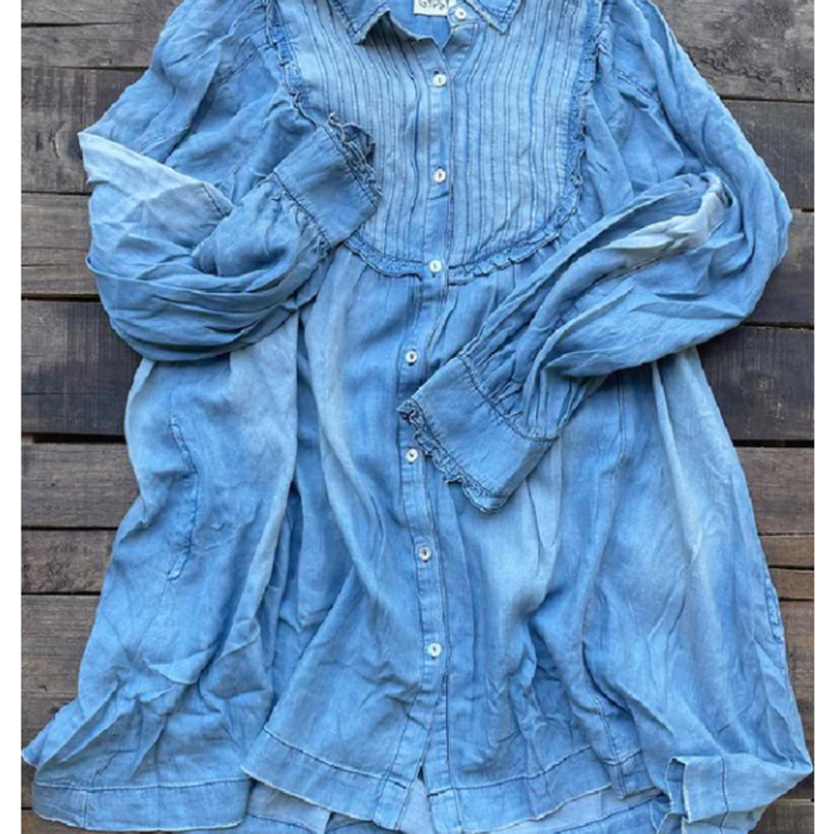 Chambray Button Down Maternity Shirt - A Pea In the Pod
