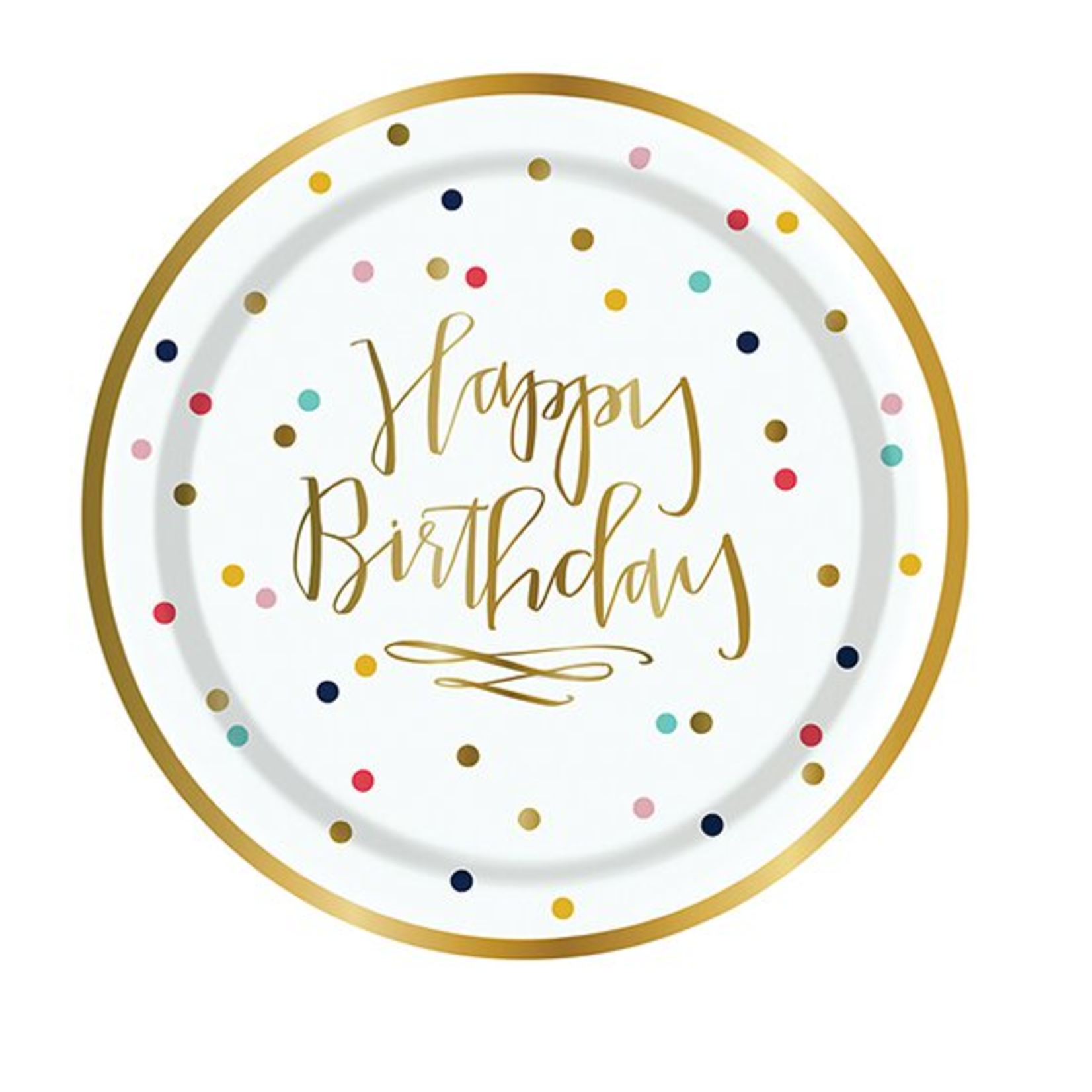 creative brands Happy Birthday Confetti plates - 8