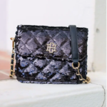 caroline hill Evelyn Crossbody BLACK SEQUIN