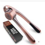 Zulay Kitchen Garlic Press with Soft Easy-Squeeze Ergonomic Handle RUSTIC COPPER