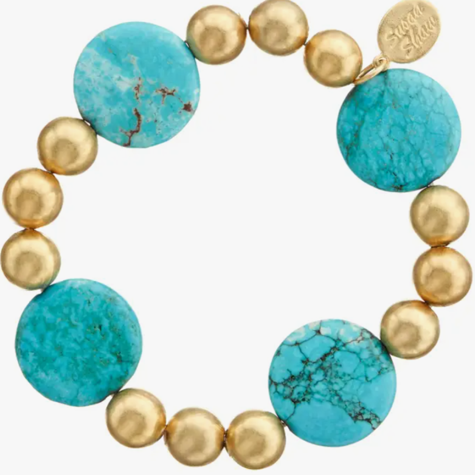 susan shaw Turquoise Mini Margaret Stone Bracelet