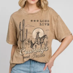 HRTandLUV Cowboy N Jesus Mineral Graphic Tee