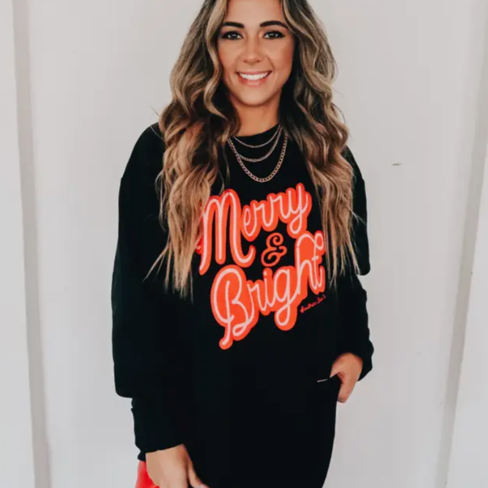 Southern Bliss Company Merry & Bright Scoop Sweatshirt