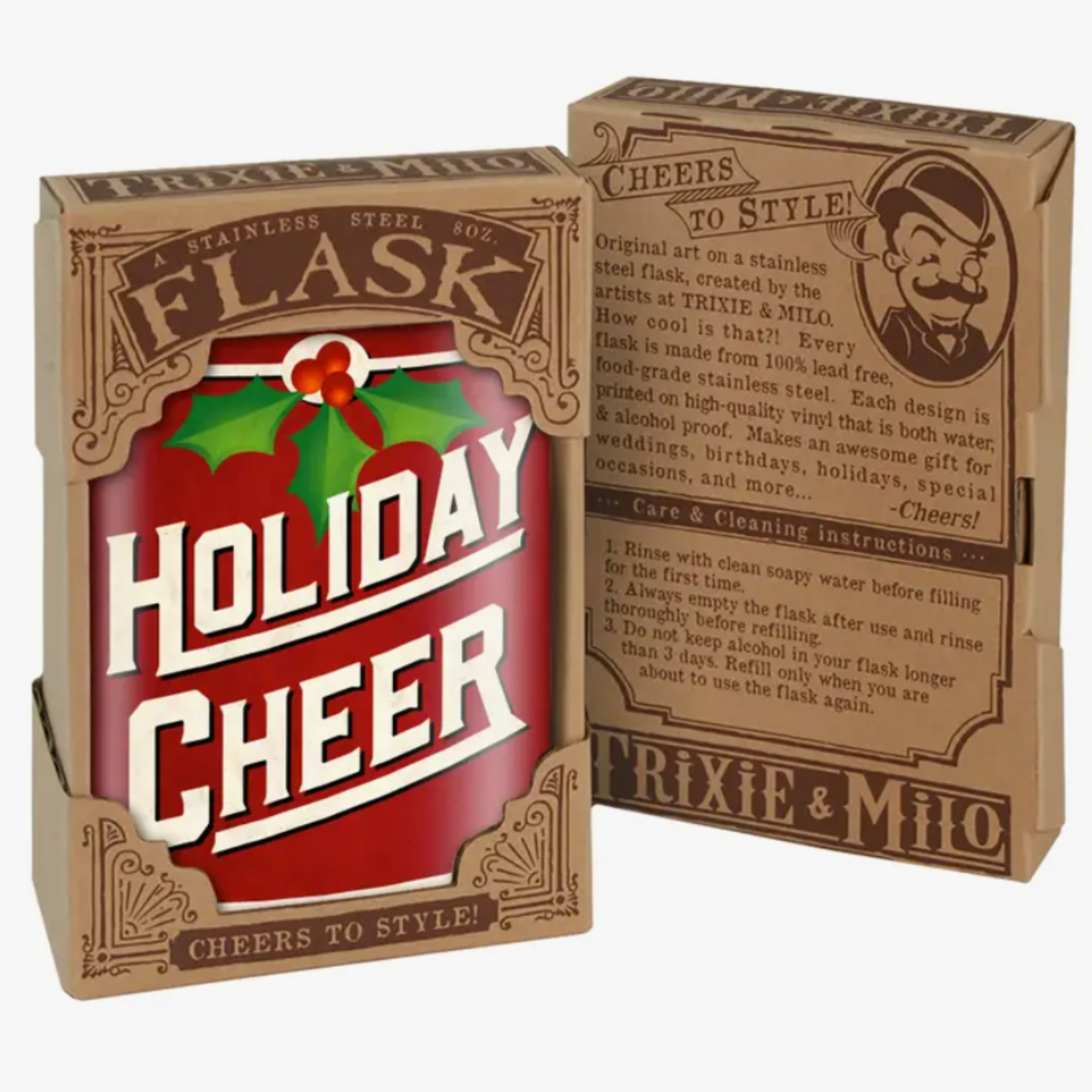 trixie & milo Holiday Cheer Flask