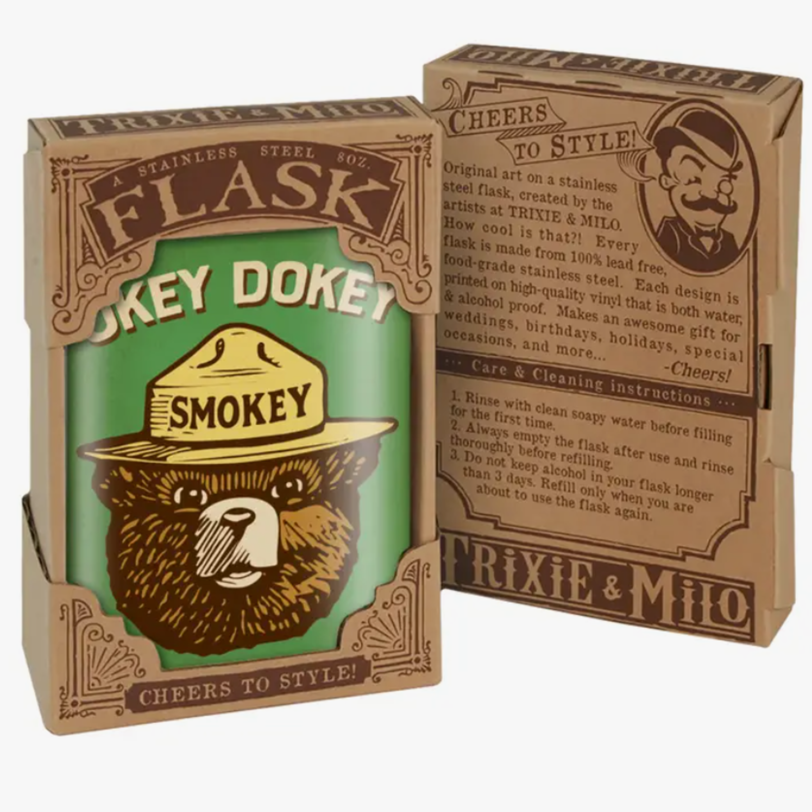 trixie & milo Okey Dokey Smokey Flask