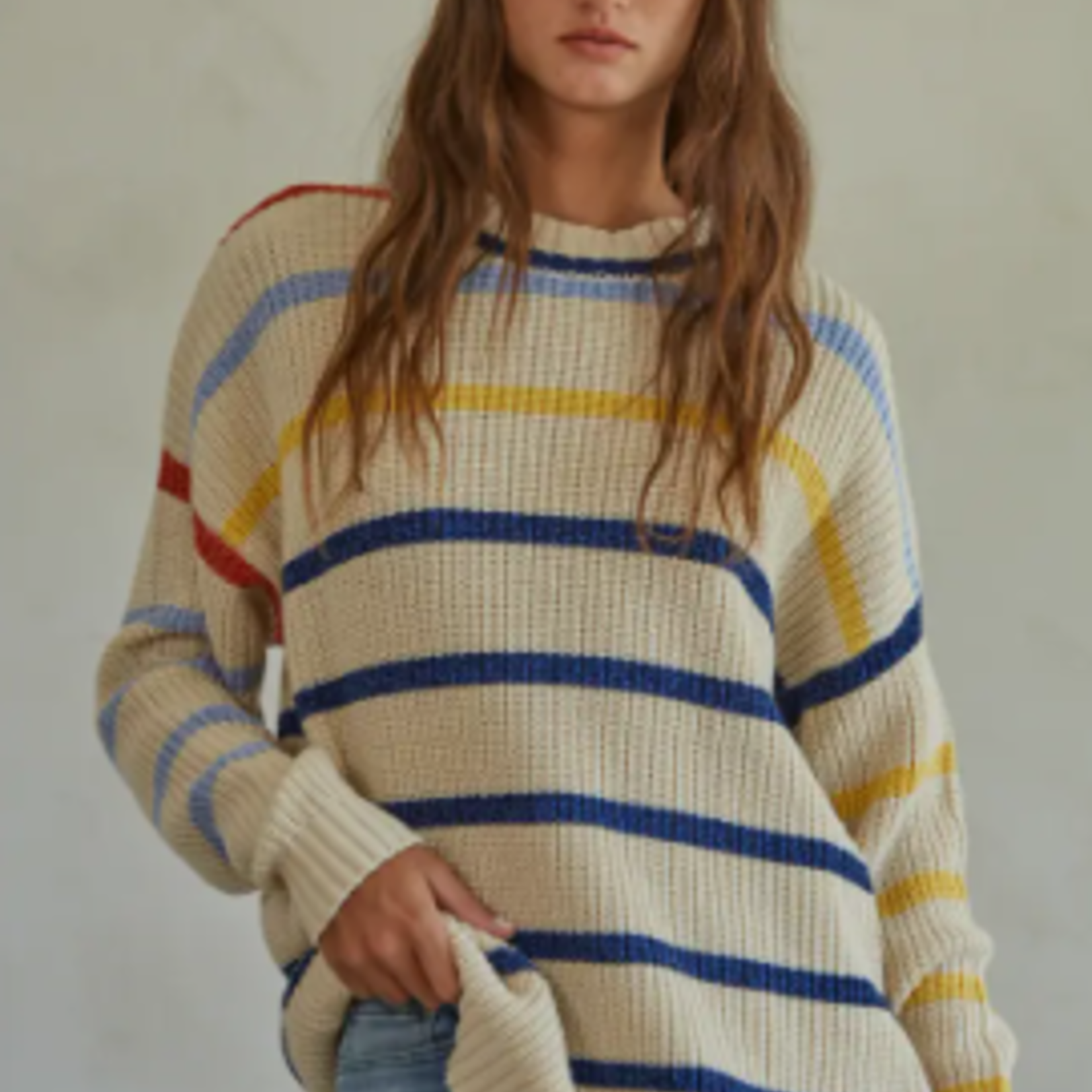 Knit Sweater Striped Pullover