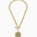 susan shaw Genuine Buffalo Nickel on 24kt Gold Plated Necklace