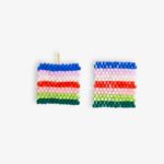 Ink + Alloy Kallie Horizontal Stripes Rectangle Post Beaded Earrings Rio