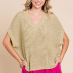 Jodifl Short Sleeve Oversized Knit Sweater