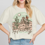 HRTandLUV Howdy Keept It Wild Mineral Graphic Tee