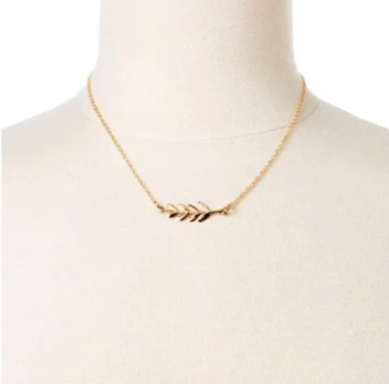 Olive Branch Necklace- Yellow Gold filled