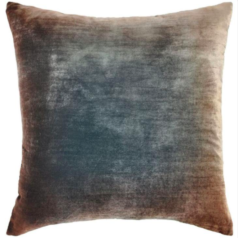Ombre Velvet Pillow | Gunmetal | 14x20